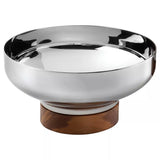 John Lewis Robert Welch Limbrey Stainless Steel Bowl with Walnut Wood Base, 12.5cm- Buy online at McGrocer