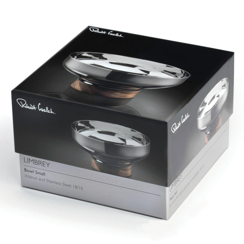 Robert Welch Limbrey bowl stainless steel walnut base 12.5cm - British product