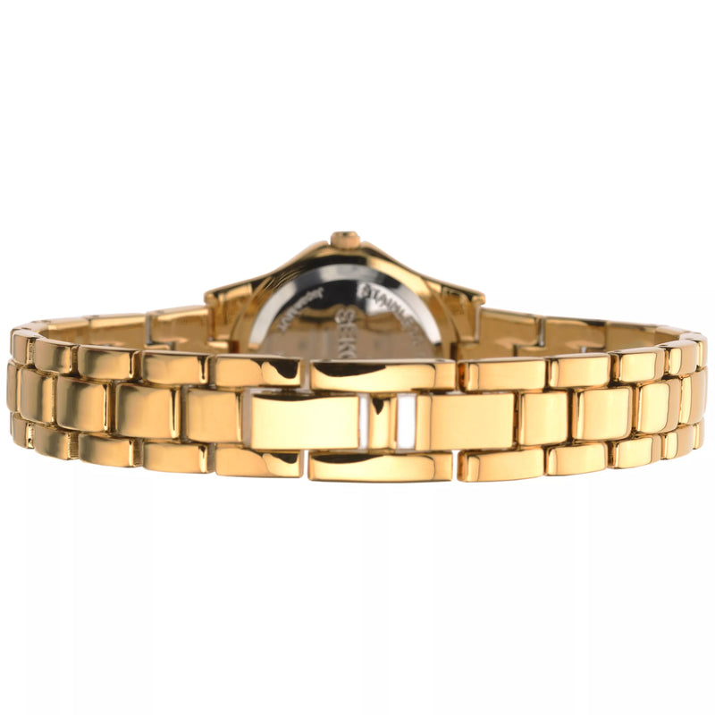 Sekonda women's diamante bracelet watch gold stainless steel, imported from the UK
