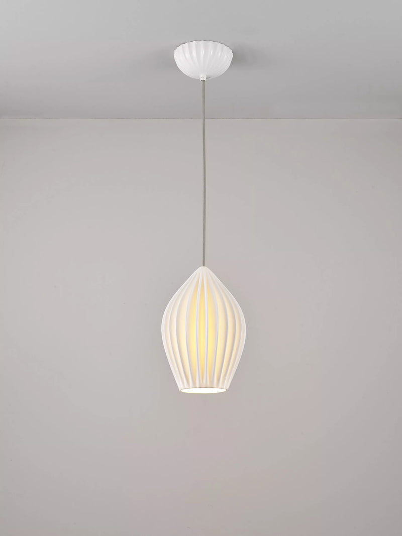 Original BTC Fin large pendant light white bone china (British brand)
