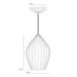 Original BTC Fin large pendant light white bone china (British brand)
