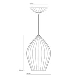 Original BTC Fin large pendant light white bone china (British brand)