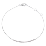 London Road diamond bracelet white gold adjustable 15-18cm, imported from the UK