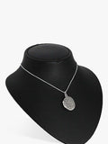 Nina B marcasite oval locket pendant necklace silver, UK version