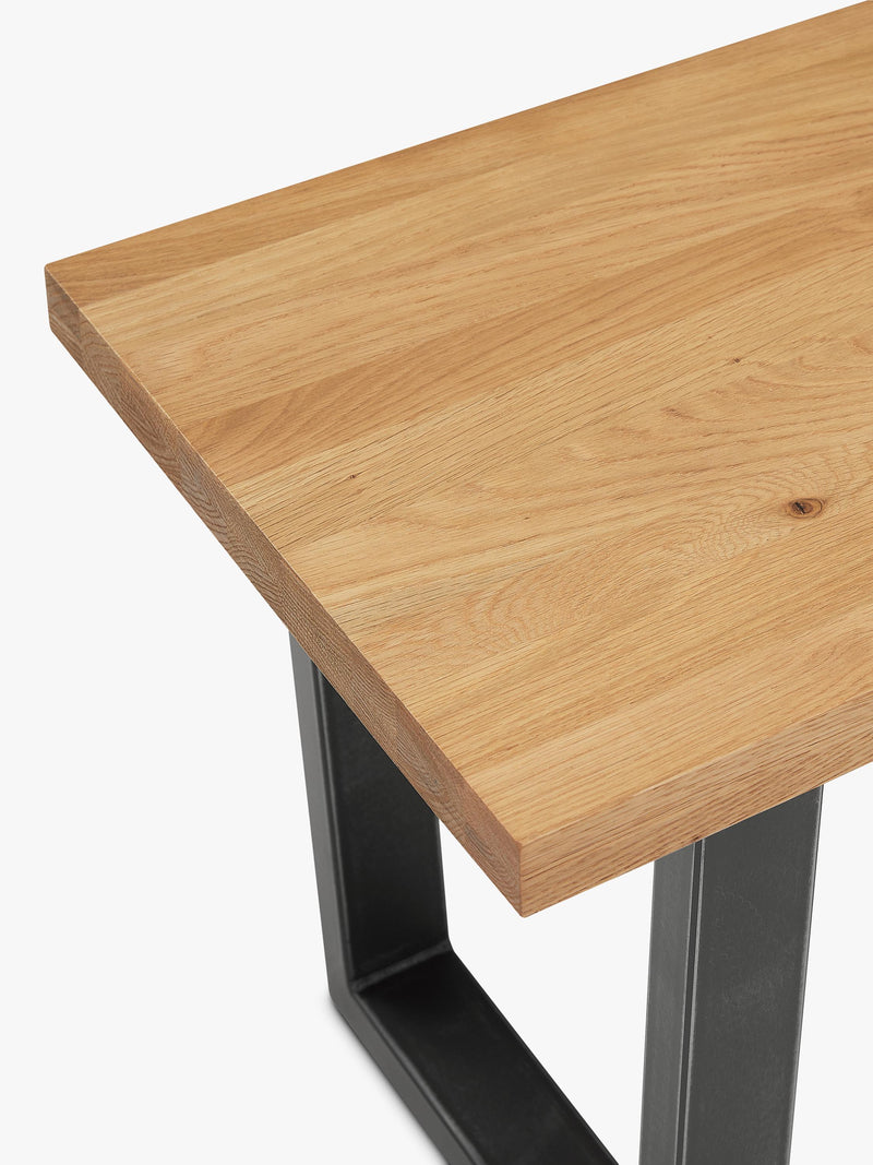 John Lewis Calia solid oak 2-seater dining bench - British product