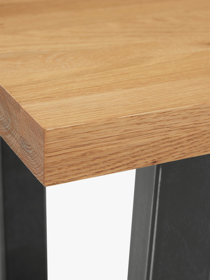 John Lewis Calia solid oak 2-seater dining bench - British product
