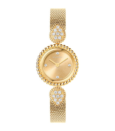 Harrods Boucheron Yellow Gold and Diamond Serpent Bohème Watch 23mm- Buy online at McGrocer