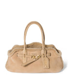 Miu Miu Aventure suede shearling shoulder bag, UK version