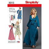 John Lewis Simplicity Misses' Vintage 1970s Dresses Sewing Pattern 8013- Buy online at McGrocer