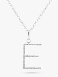 E.W Adams 9ct White Gold Diamond Initial Pendant