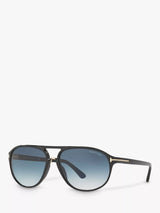 John Lewis TOM FORD FT0447 Jacob Gradient Aviator Sunglasses, Black/Blue- Buy online at McGrocer