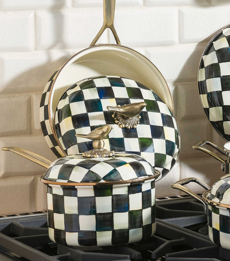 MacKenzie-Childs Courtly Check saucepan 20.5cm (British brand)