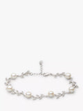 Lido leaf pearl bracelet in sterling silver (British brand)