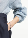 Lido leaf pearl bracelet in sterling silver (British brand)