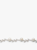 Lido leaf pearl bracelet in sterling silver (British brand)
