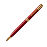 PARKER Sonnet Matt Lacquer ballpoint pen in red and gold, UK version