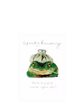 Woodmansterne frog get well card 15x15cm (British brand)