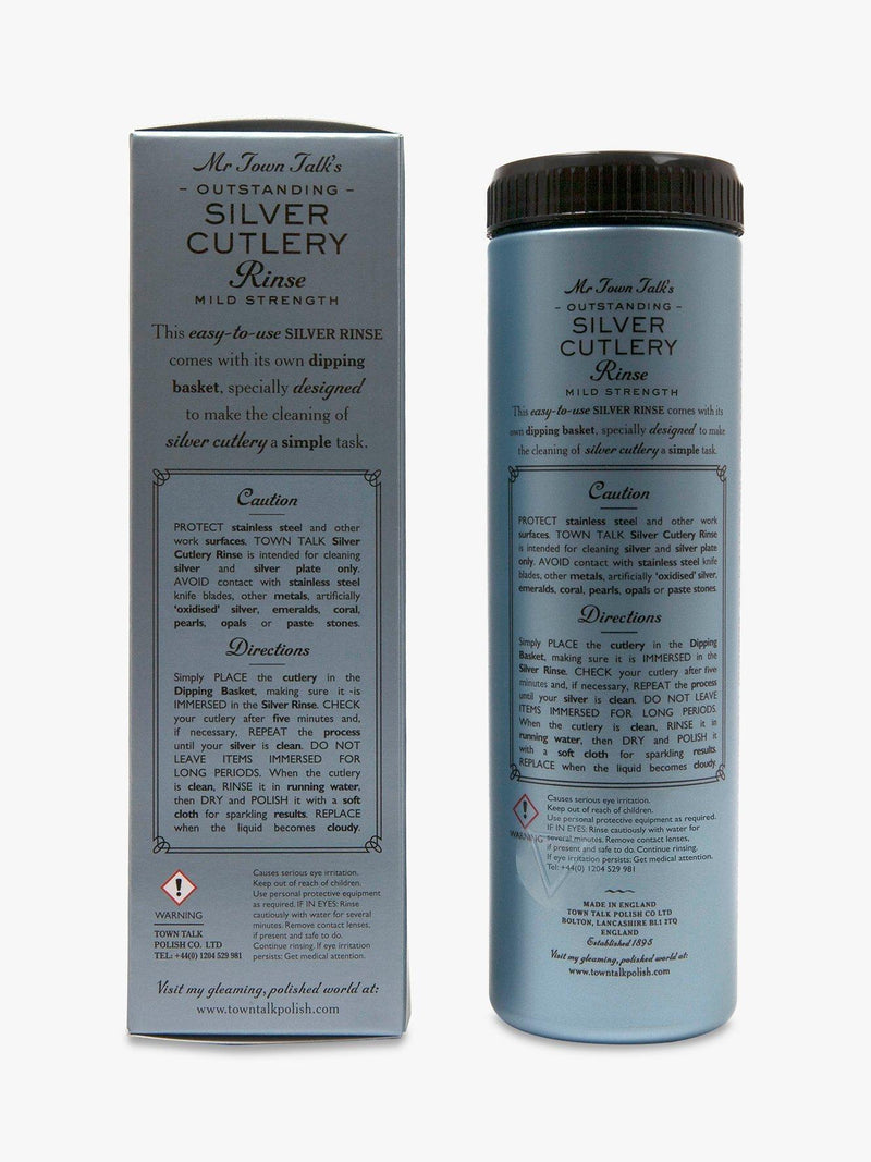 Town Talk silver cutlery rinse mild strength 600ml (British brand)
