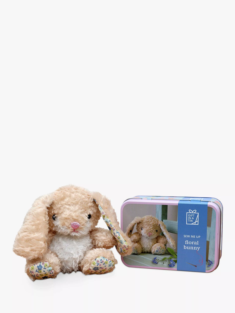 Apples to Pears floral bunny sewing kit in a tin - British product