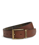Harrods Barbour Leather Tartan Reversible Belt- Buy online at McGrocer