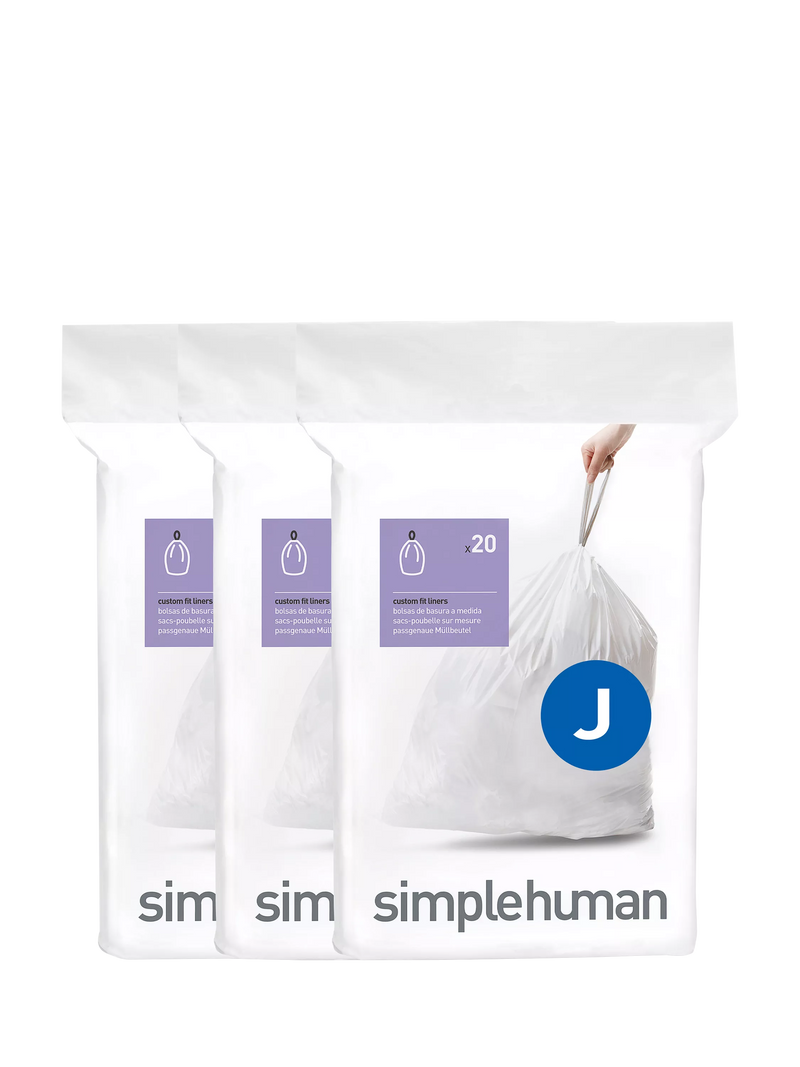 Simplehuman bin liners Code J pack of 60, imported from the UK