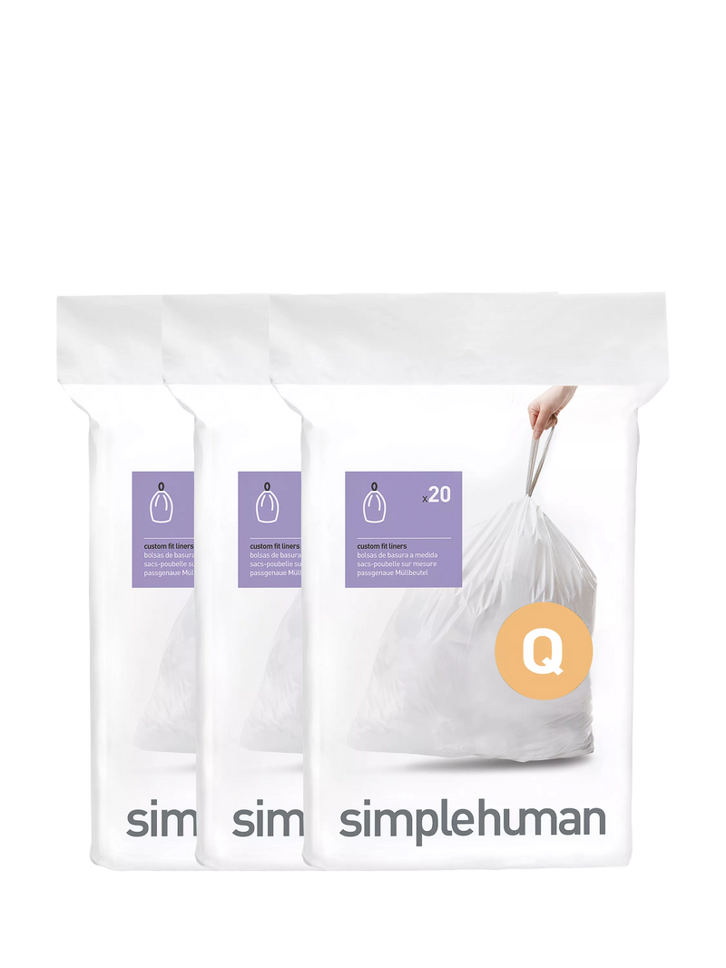 Simplehuman bin liners Code Q pack of 60, UK version