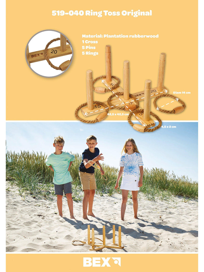 Bex Ring Toss garden game made from rubber wood - British product