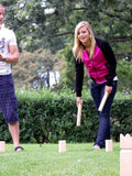 Bex Kubb game set with birch wood pieces, UK version