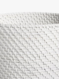 John Lewis white rattan waste paper bin 26cm, UK version