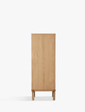 John Lewis Bow tallboy chest natural finish, imported from the UK