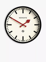 John Lewis Newgate Clocks The Luggage Analogue Wall Clock, 30cm, Black/Red- Buy online at McGrocer