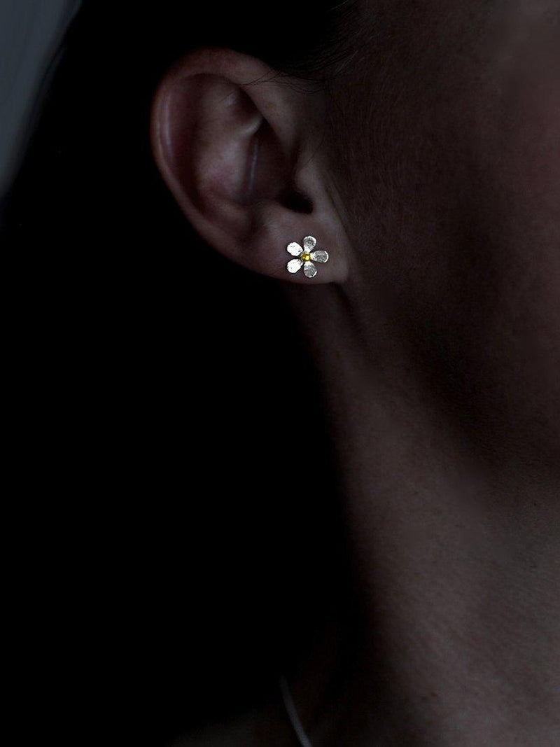 Nina B sterling silver flower stud earrings, UK version