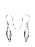 Nina B hook drop earrings silver (British brand)