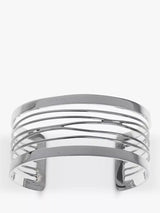 John Lewis Nina B Slim Zig Zag Cuff Bracelet, Silver, 6cm- Buy online at McGrocer
