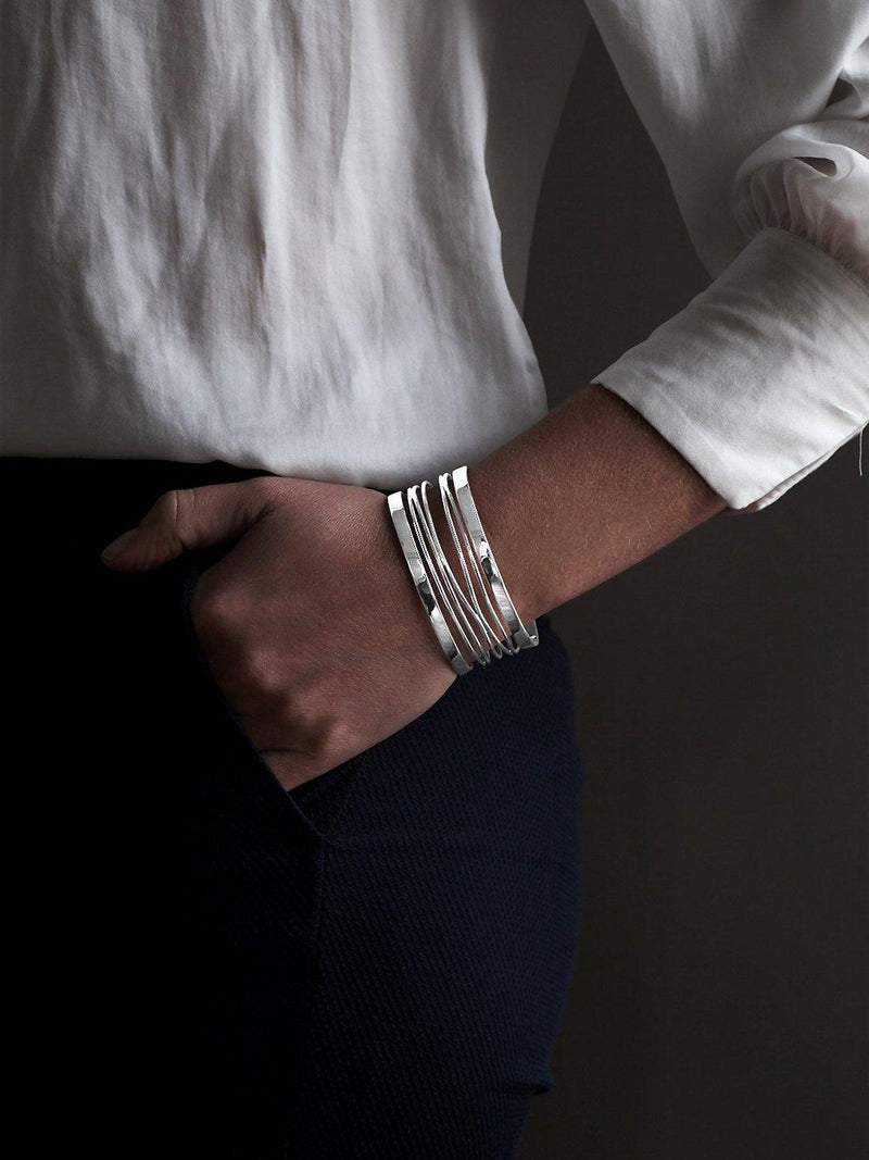 Nina B sterling silver zig zag cuff, UK version