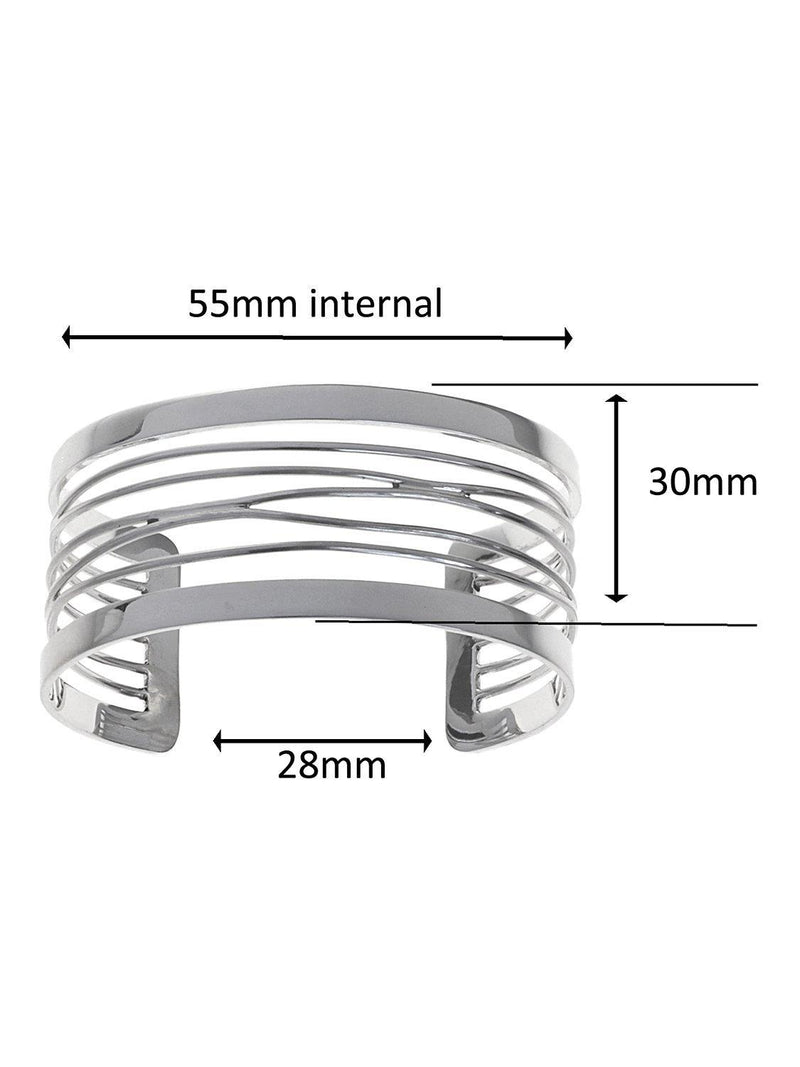 Nina B sterling silver zig zag cuff, UK version