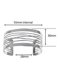 Nina B sterling silver zig zag cuff, UK version