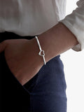 Nina B sterling silver heart diamond bangle - British product
