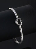 Nina B sterling silver heart diamond bangle - British product