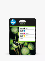 John Lewis HP 364 Black, Cyan, Magenta & Yellow Multipack Original Ink Cartridges Pack of 4- Buy online at McGrocer