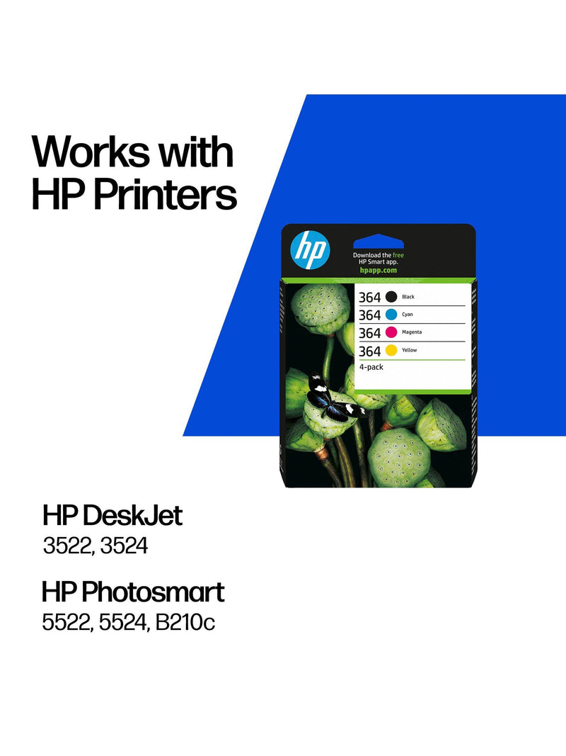 HP 364 ink cartridges pack of 4 - British product