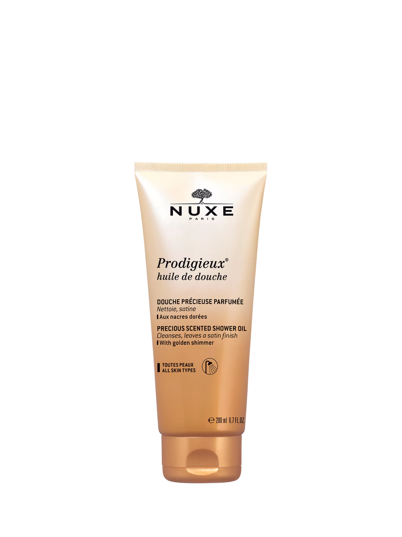 NUXE Shower Oil with Golden Shimmer 200ml, imported from the UK