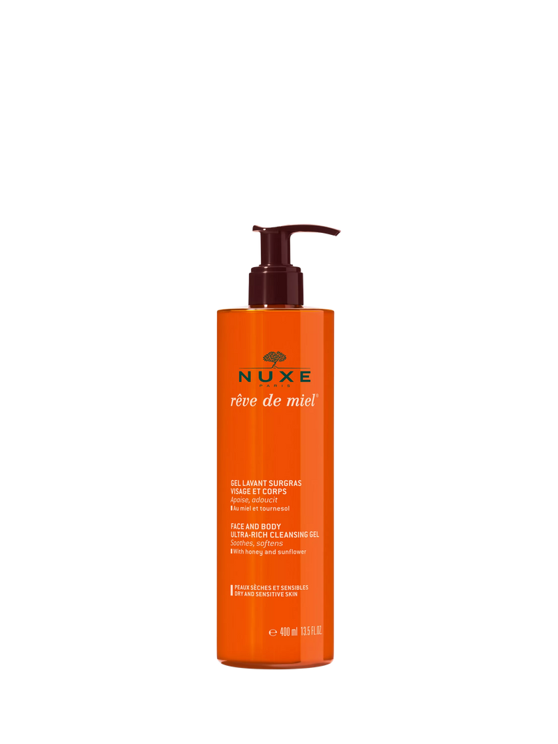 NUXE Rêve de Miel face and body cleansing gel 400ml, imported from the UK