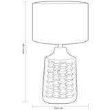 John Lewis Annie ceramic table lamp with fabric shade, imported from the UK