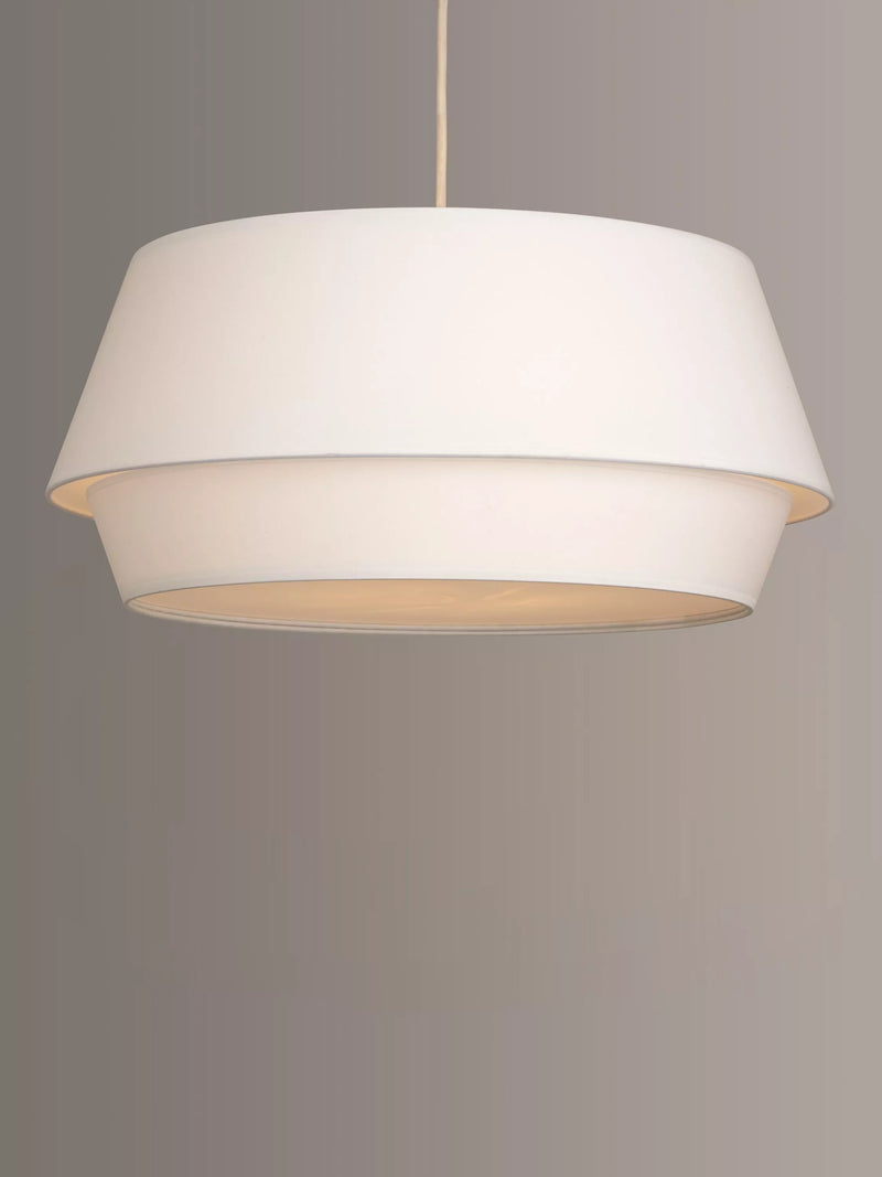 John Lewis Lisbeth ceiling shade fabric tapered drum, imported from the UK