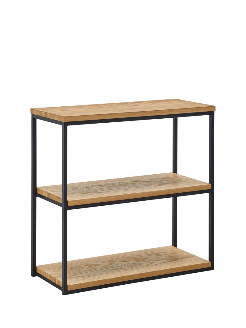 John Lewis Calia oak low shelving unit, UK version