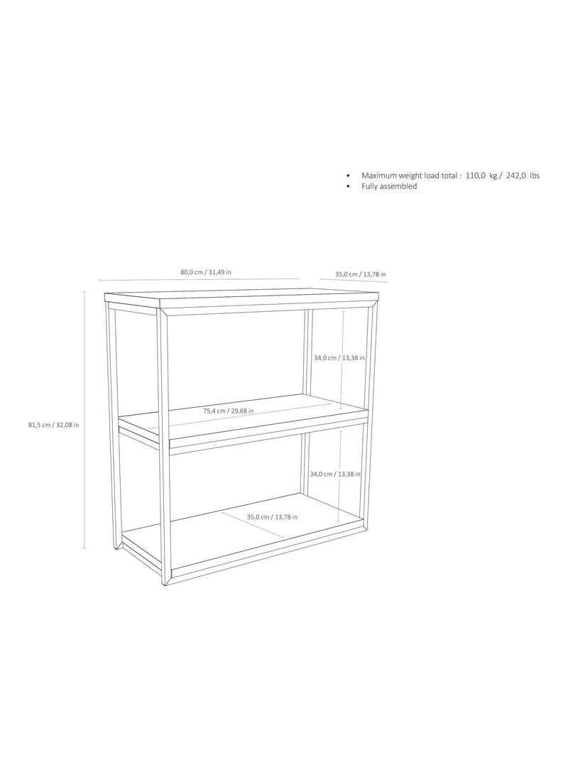 John Lewis Calia oak low shelving unit, UK version