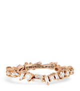 Harrods Suzanne Kalan Rose Gold and Diamond Classic Wavy Eternity Ring- Buy online at McGrocer
