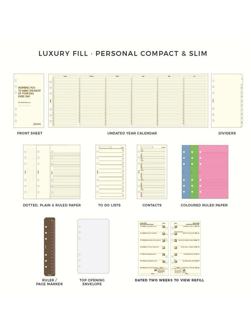 Compact Premium Leather Organiser with Multiple Paper Inserts