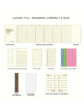 Compact Premium Leather Organiser with Multiple Paper Inserts